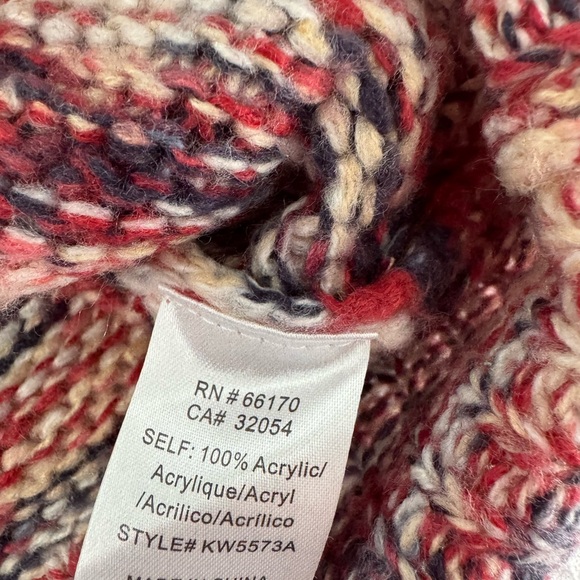Greylin Red and Cream Patterned Sweater - Picture 4 of 5